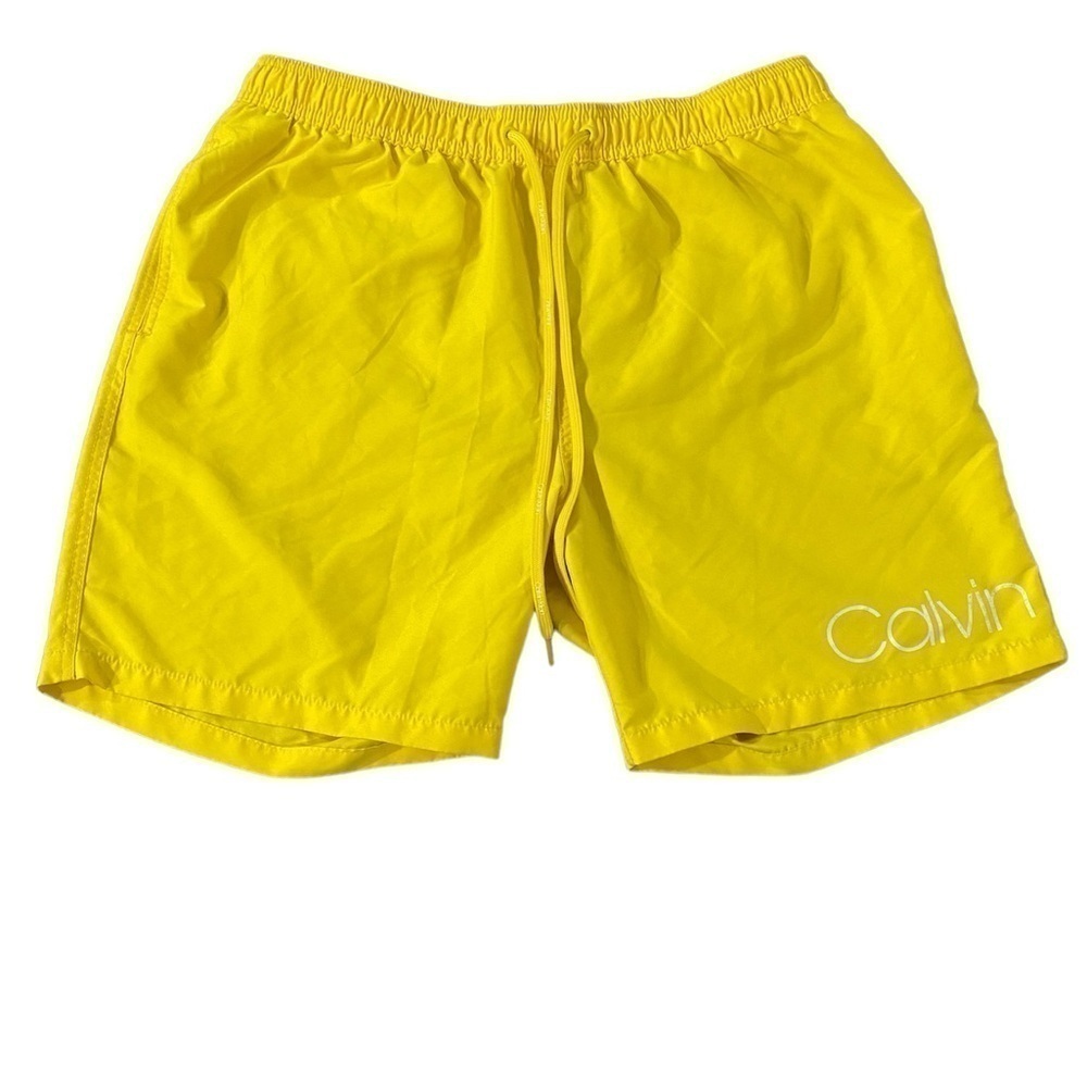 Calvin Klein Yellow Swim Shorts Size XL